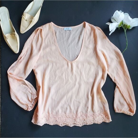 Tobi Cream Pink Blouse - Picture 1 of 9